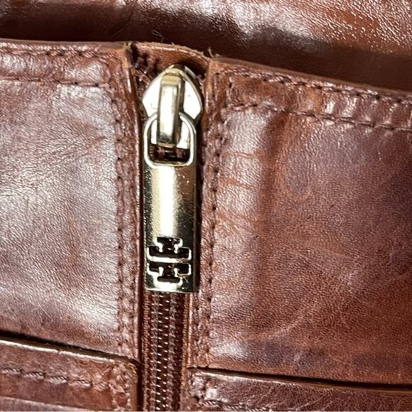 Brown Leather Knee-High Boots - Picture 8 of 13